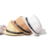 Jazz hats, straw hats, beach hats for men and women's outings, sunshade British hats, parent-child children's top hats, casual shop assistants' cool hats details Picture